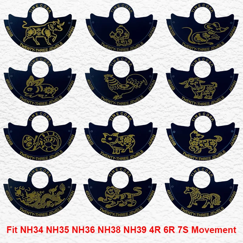 

Zodiac Pattern Movement Hammer Rotor Patch Fits NH34 NH35 NH36 NH38 NH39 7S Movement Oscillating Weight Hammer Rotor Patch 1PCS