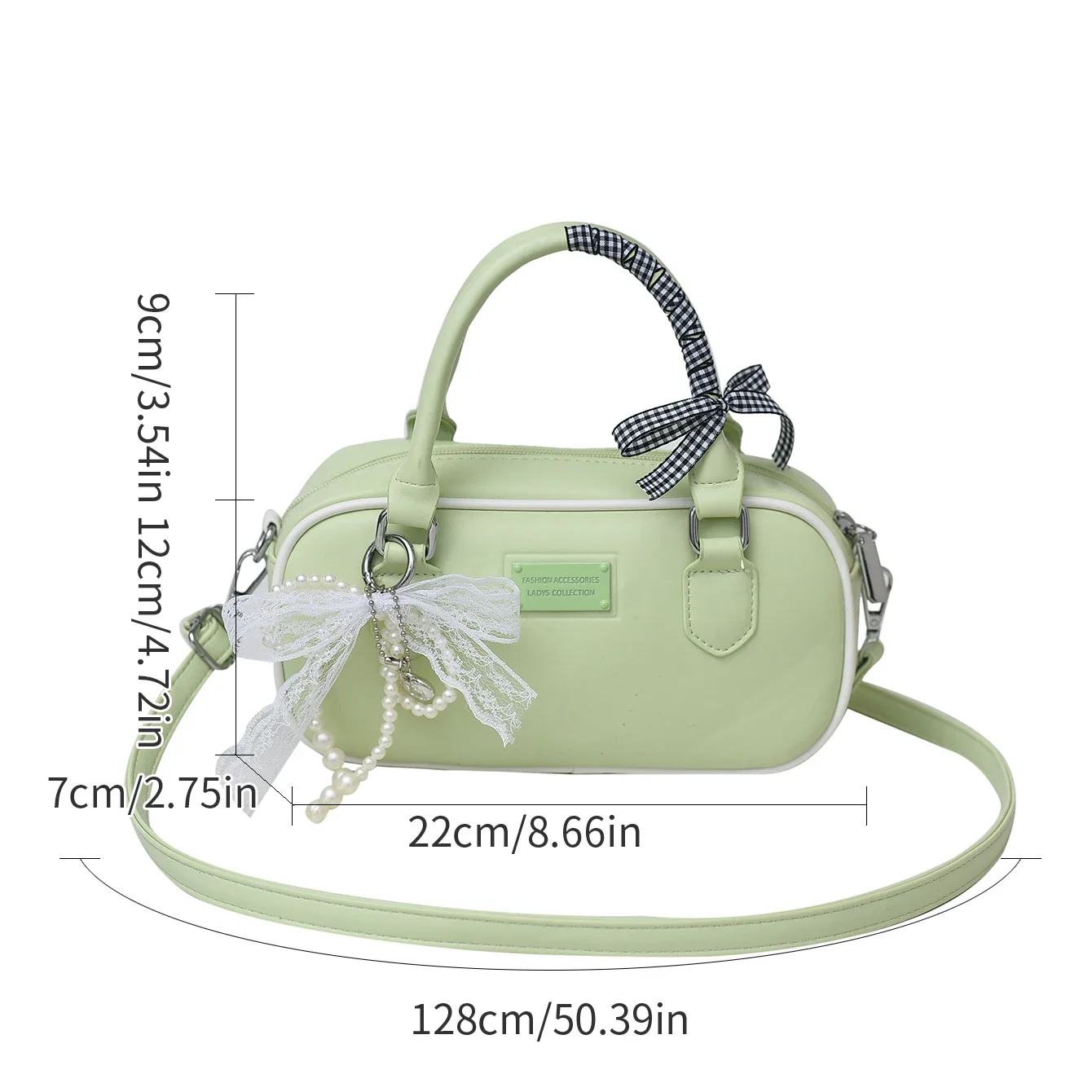

2025 Spring And Summer Women Bag Korean Style Fashion Small Handbag Brand Boston Bag Versatile Commute Crossbody Bag Purple