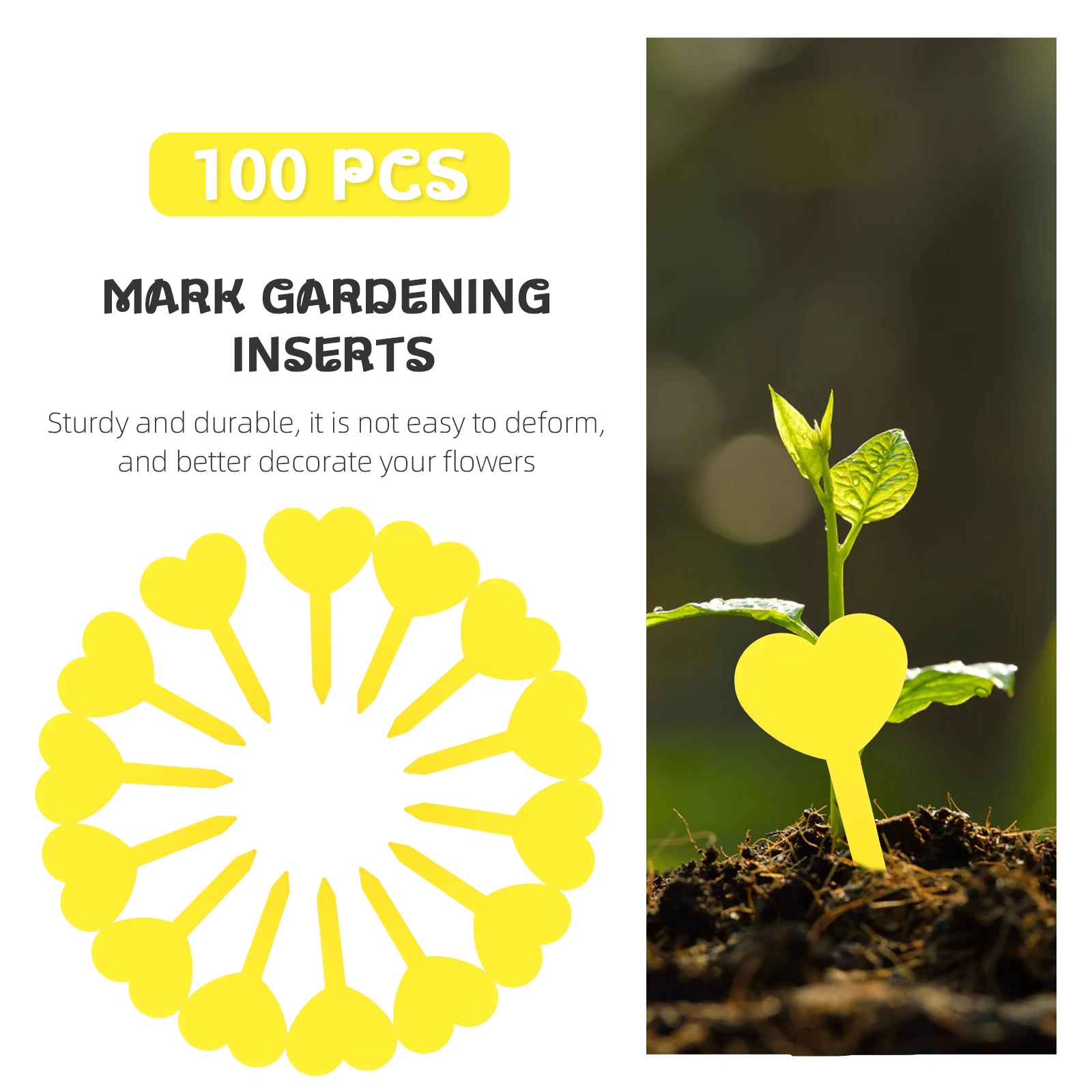 

Heart-shaped Flower Card Garden Tags Tree Identification Gardening Label Plants