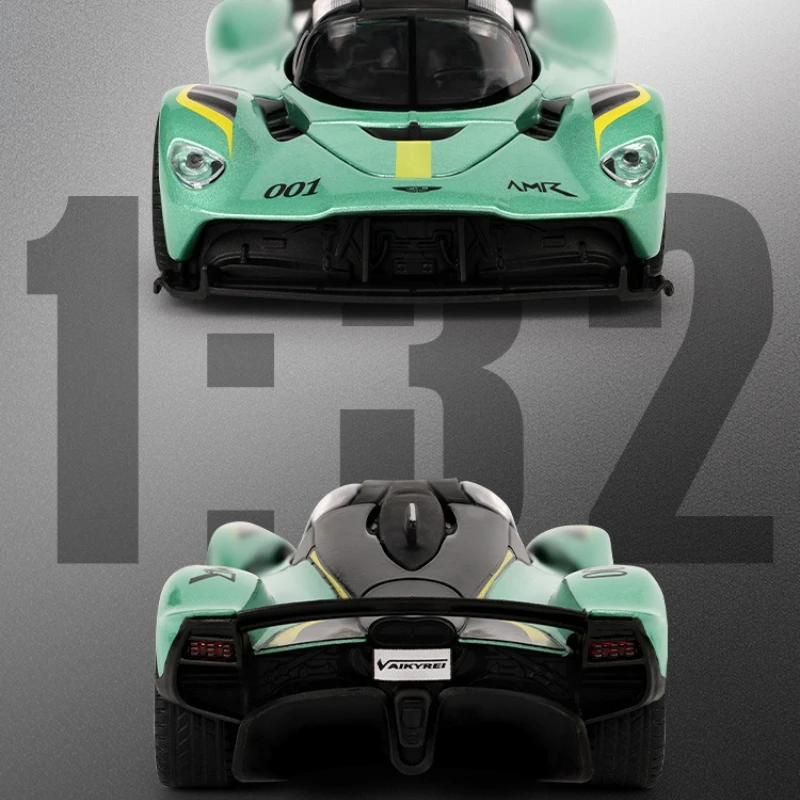 Modèle de Simulation de voiture Valkyrie Hypercar 1:32, en alliage métallique moulé sous pression, son et lumière, Collection de jouets pour enfants, cadeaux