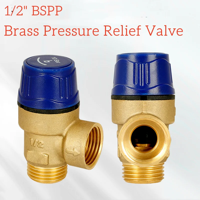 

3 4 5 6 7 8 9 10 бар 1/2 "BSPP с внутренней и наружной резьбой, латунный предохранительный выпускной клапан, предохранительный клапан, предохранительный клапан для солнечного водонагревателя