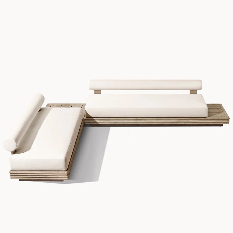 Outdoor Sofa Outdoor Made Of Teak Hotels, Gardens, Open-Spaces, Solid Wood Sea View Rooms, Courtyard Sofa Se