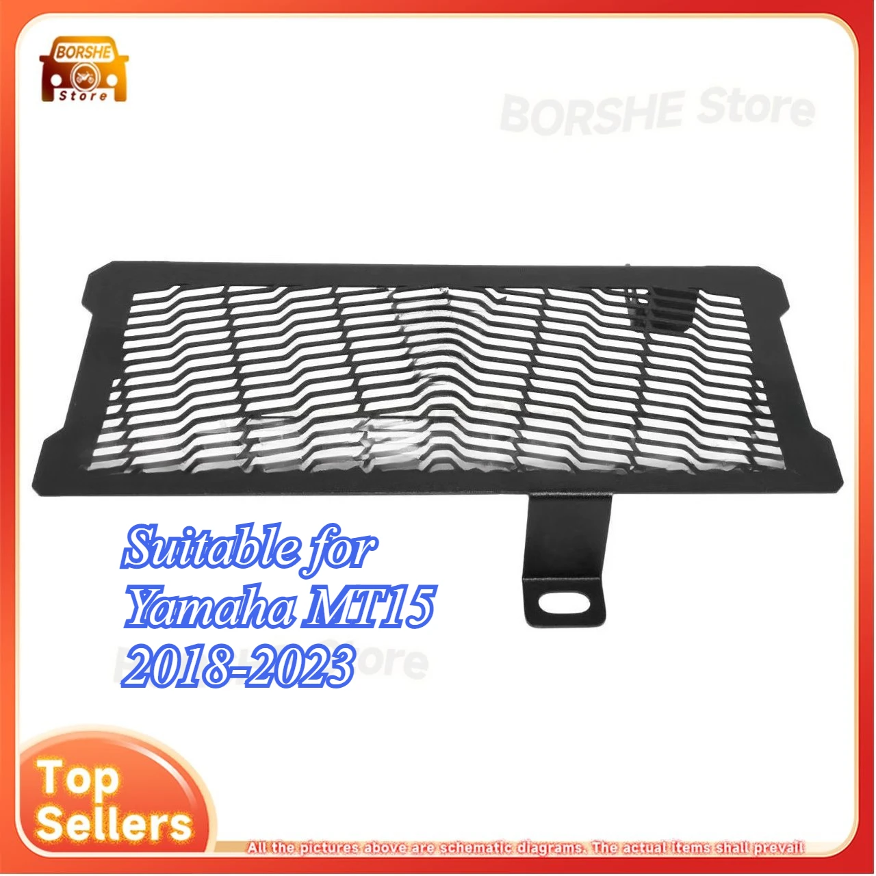 

Suitable for Yamaha MT15 2018-2023 Radiator Guard Coolant Tank Mesh Protection for Motorcycle