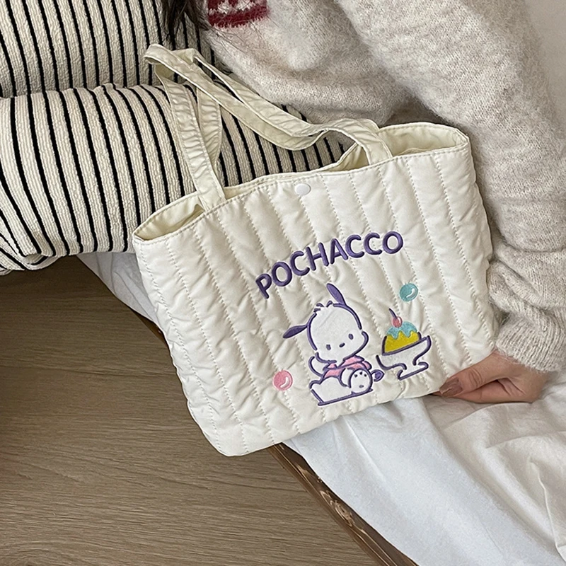 MINISO Sanrio z serii Coolomitot torba kreskówka urocza haftowana torebka damska torba na ramię o dużej pojemności