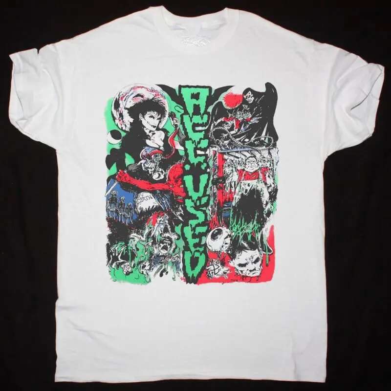 Vtg THE ACCUSED PANIC IN THE CASKET Cotton White S-5XL Unisex Shirt BL044