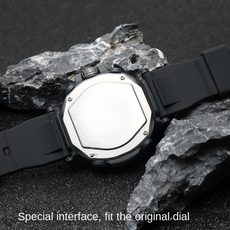 For Casio 5497 PRG-600 650Y strap 5571 PRW-6600Y/YB watch band soft sports waterproof nylon silicone watch strap for men 24mm