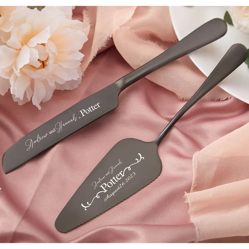 Personalized Customized Cake Knife Serving Set Engraved Cake Knife & Shovel Birthday Gift Wedding Party Decoration Cake Cutter