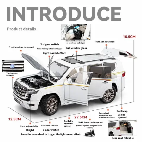 10 best sales Toyota Land Cruiser leksaksbilar - №9