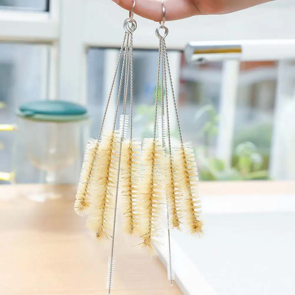 

2Pcs Heavy Duty Reusable Bottle Brush Kit with Extra Long Handle for Feeding Bottles Cup Spouts Straws Tubes Kitchen Tea Cups