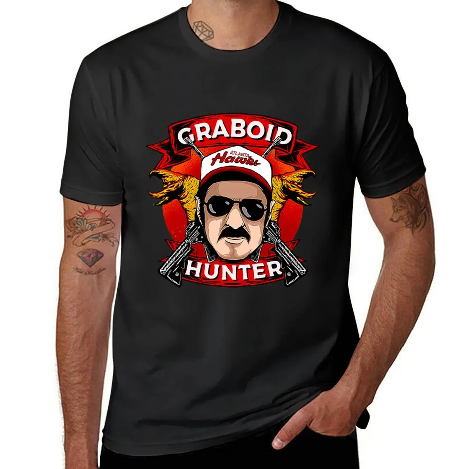 Tremors graboids hunter T-Shirt oversized summer top Aesthetic clothing men clothings