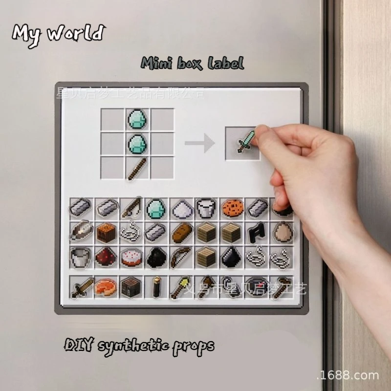 Mc Pixel Magnetic Fridge Magnet Creative Educational Toy Enhances Children'S Hands-On Brain Skills Acrylic Home Decor Accessory