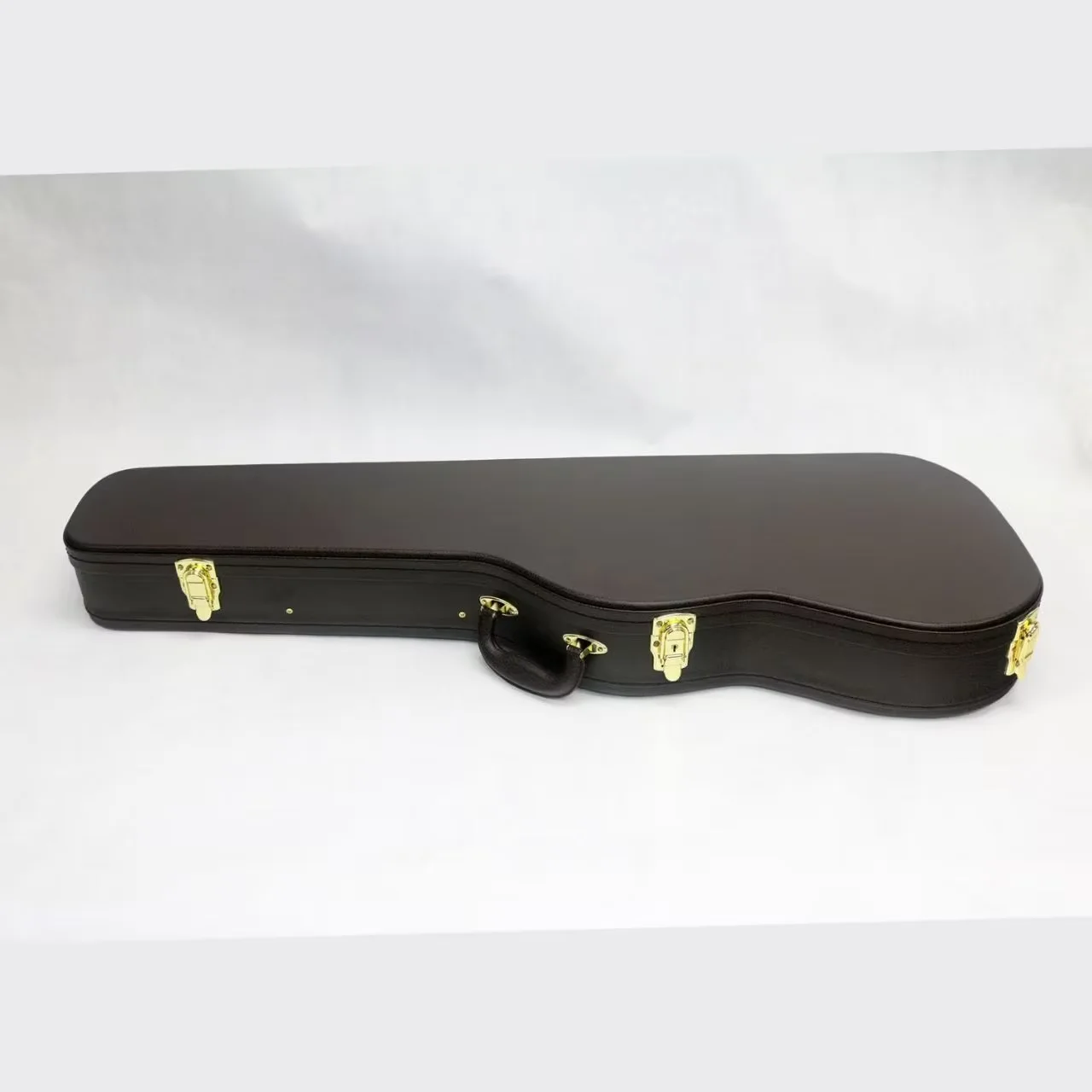 Yellow Stripe Straight Edge Electric Guitar Hard Shell Case Adjustable Neck Support Handle Shoulder Strap For Electric Guitars