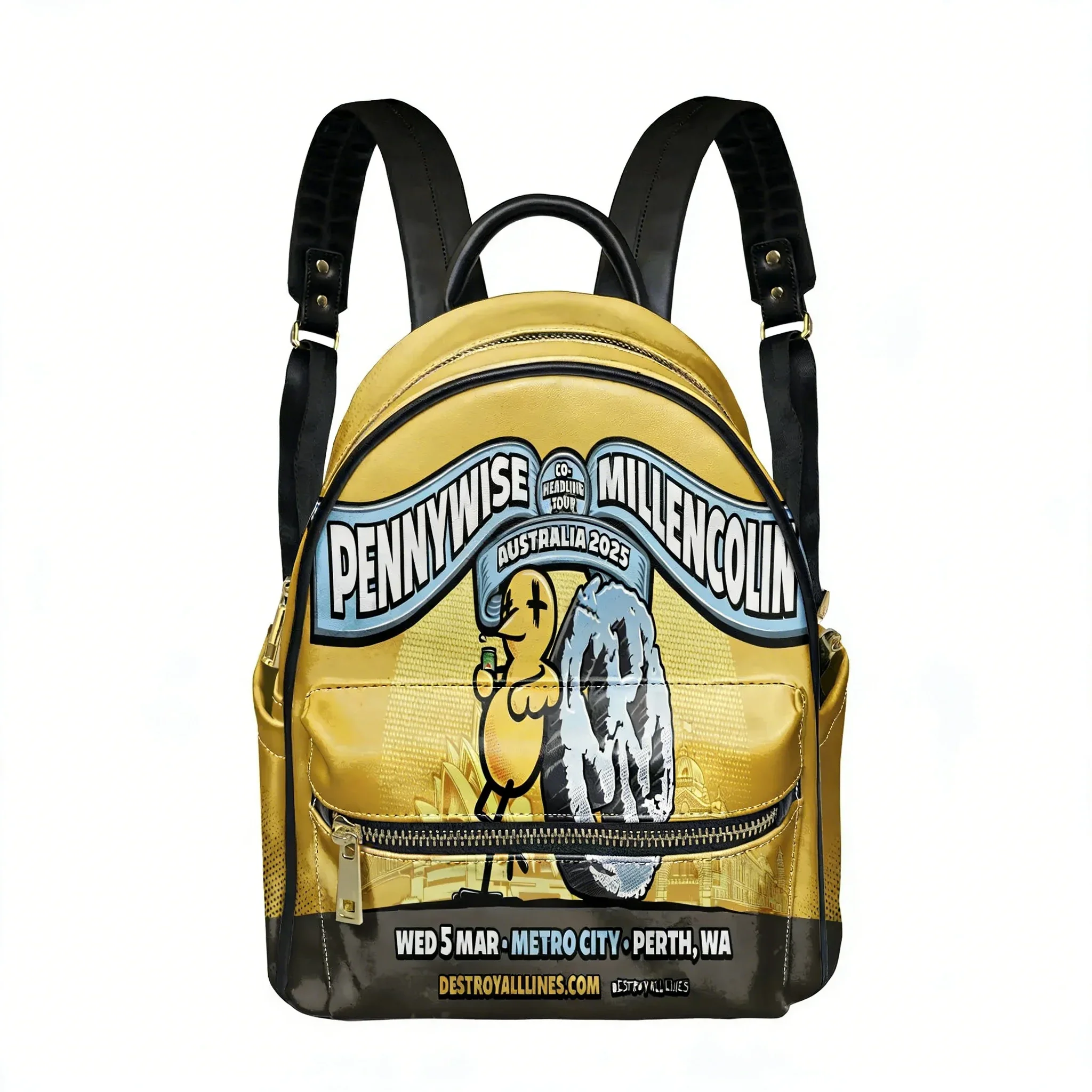 

Millencolin Punk Rock Band Backpack Womens Men Personalized Double Shoulder Bag Business Travel Bookbag Rucksack Gift Daypack
