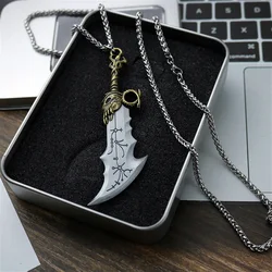 Hot Game God Of War 5 Neckalce for Men Kratos Pendants Blades Of Chaos Keychain Boyfriends Gift Jewelry Charm Accessories