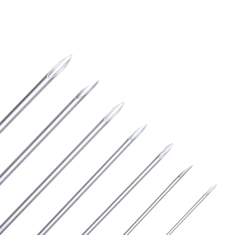 5PCS Fashion 316 Stainless Steel Nipple Body Piercing Needles Jewelry Accessories Puncture Needle Navel Stud