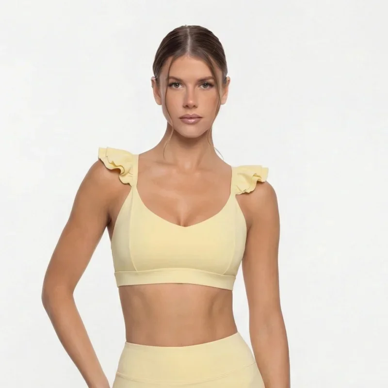 Workout Set For Outdoor Gym Clothes Women Outfits Yoga Bra Anti-exposure A Short Skirt Yellow Purple Tennis Dress For Women
