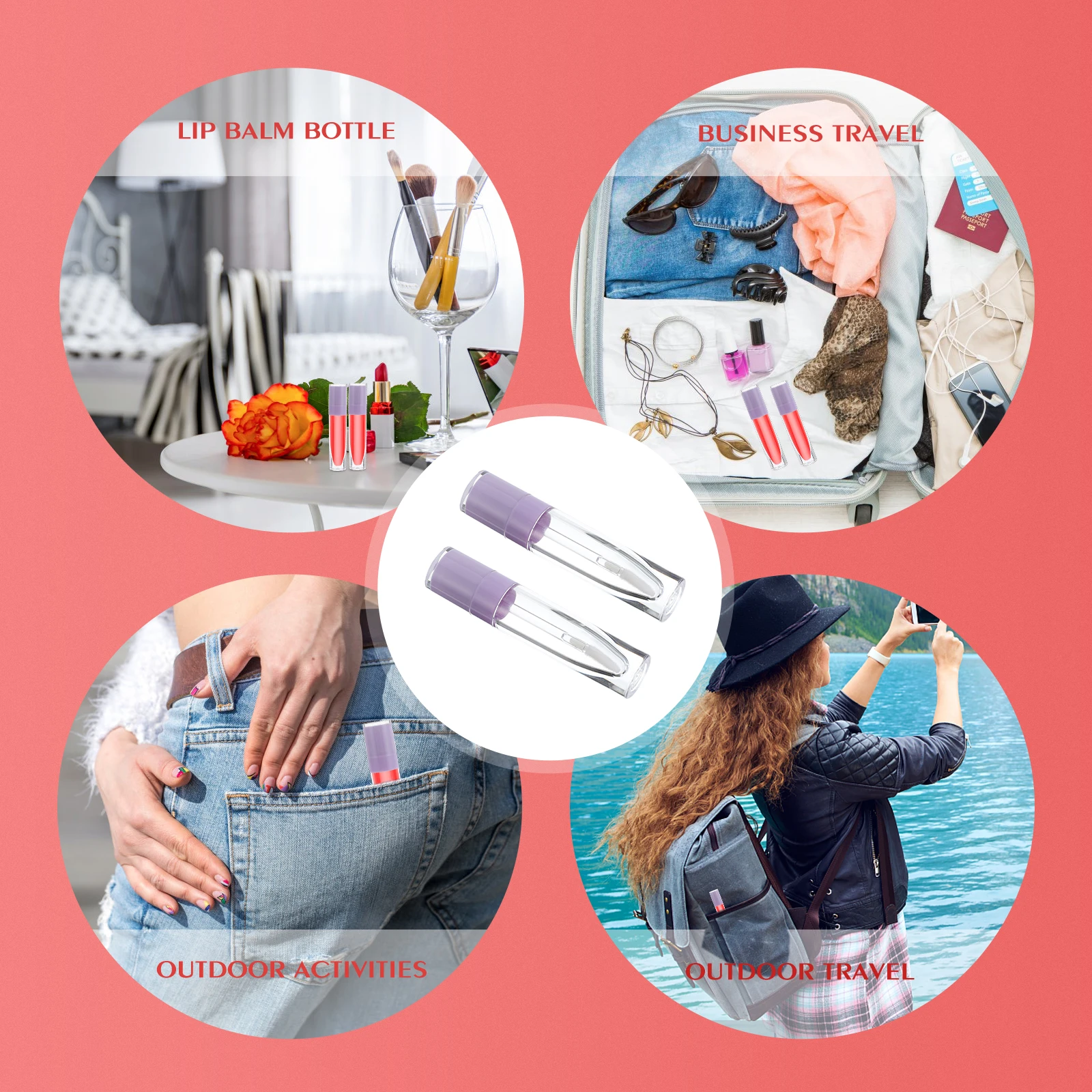 

10pcs Empty Lip Gloss Tubes Lightweight Portable Containers for DIY Projects Safe Durable Plastic Bottles