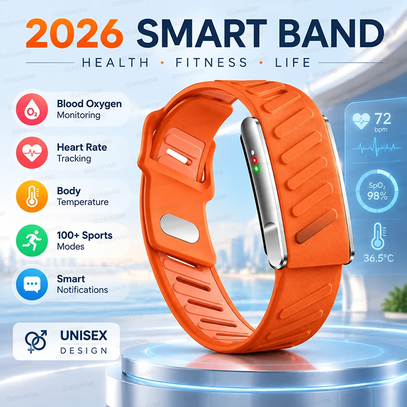 2026年最新モデル-スマートフィットネストラッカー-ecg-hrv-血中酸素濃度-心拍数-脂質値-健康モニター-スポーツ用-スクリーンレス-スマートブレスレット-男女兼用