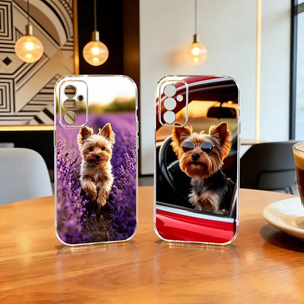 Yorkshire Terrier Cute Dog  Phone Case Transparent Silicone Soft For SamsungA10,12,20,21S,30,31,40,50,51,52,70,71
