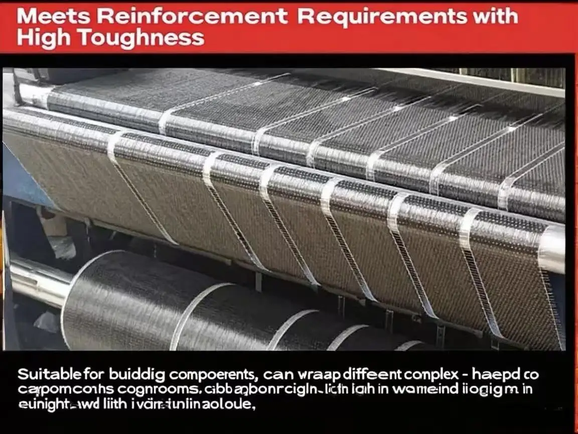 قماش UD 12k 200gsm 4 بوصة/10 سم، نسيج أحادي الاتجاه من ألياف الكربون واسع، مادة إصلاح عالية القوة قوة الشد 3400Mpa #2