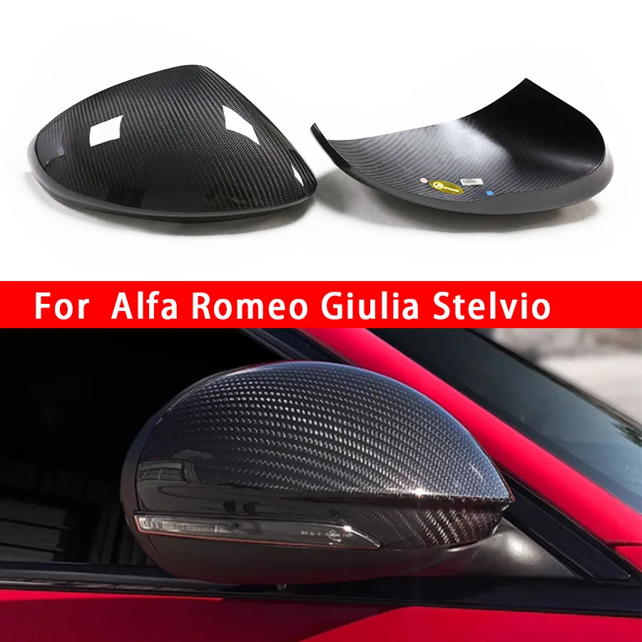 

For Alfa Romeo Giulia Grecale Stelvio carbon fiber rearview mirror housing side view mirror housing reverse mirror cover body ki