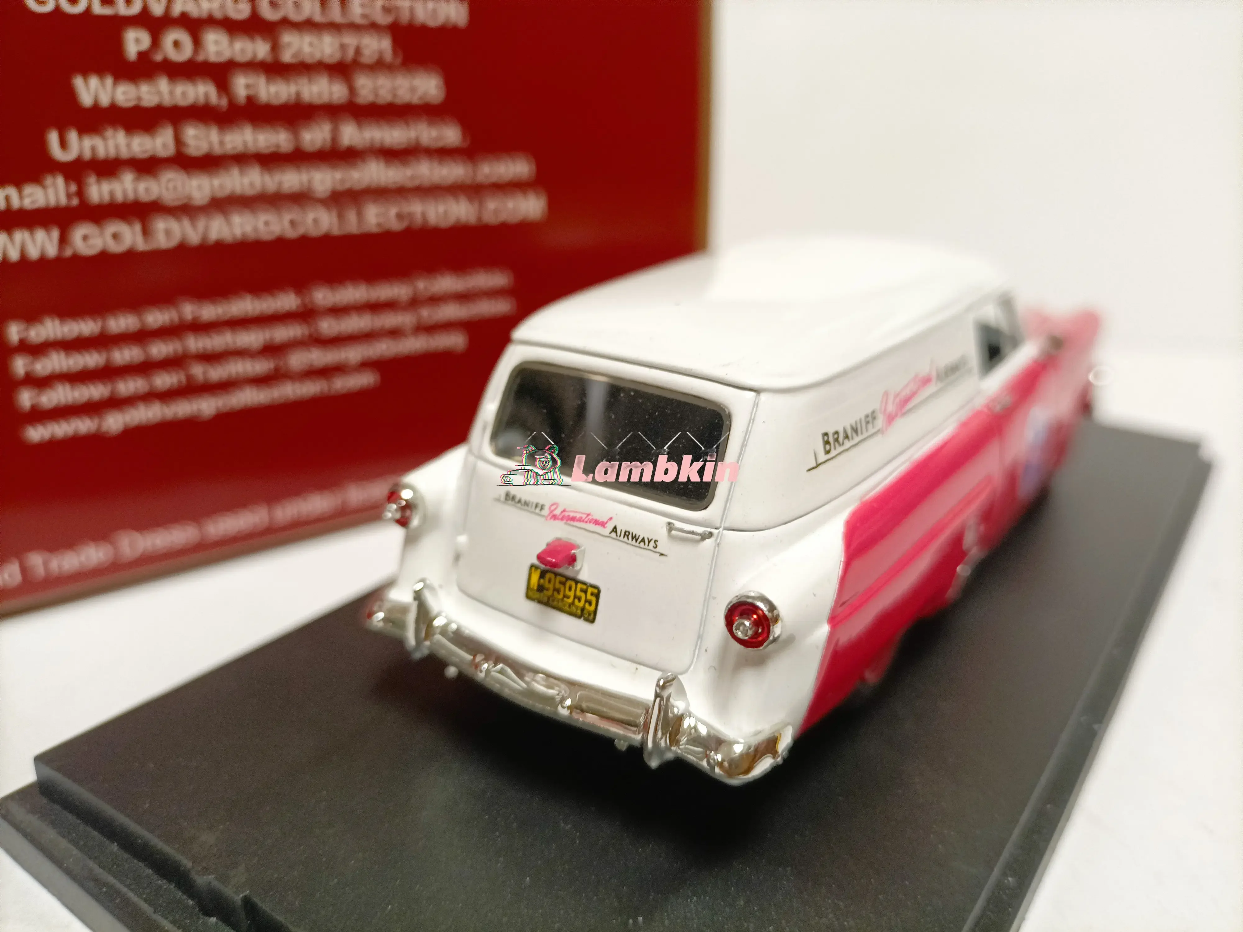 Goldvarg 1/43 For Braniff Air Cargo Van Model 1953 Gift Decorative Collectible Miniature