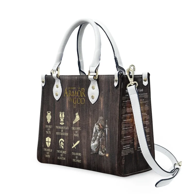 Indossa l'armatura completa della borsa in pelle di dio stampa Crossing per le donne femminile Eastern Star Ladies Casual Totes Bolsas Femininas