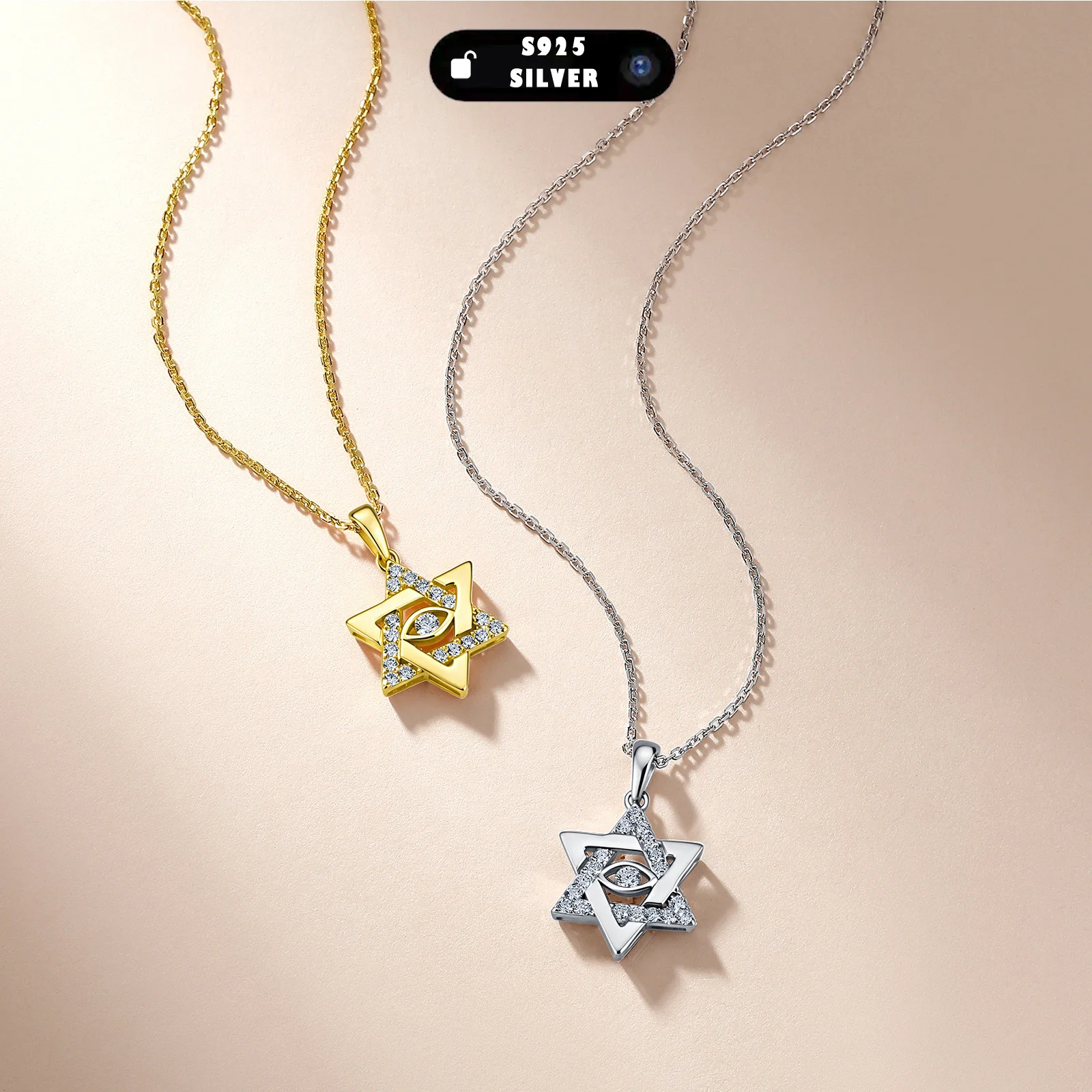 จี้สร้อยคอรูปดาวหกแฉกประดับโมอ - Evil Eye Bracelet บทวิจารณ์และราคา