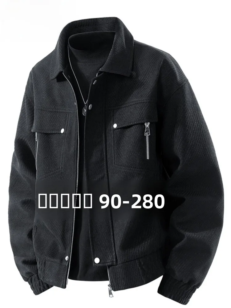 

Мужская повседневная куртка свободного кроя в корейском стиле, большие размеры, весна-осень, новая, универсальная, удобная, из полиэфирного волокна, на молнии...