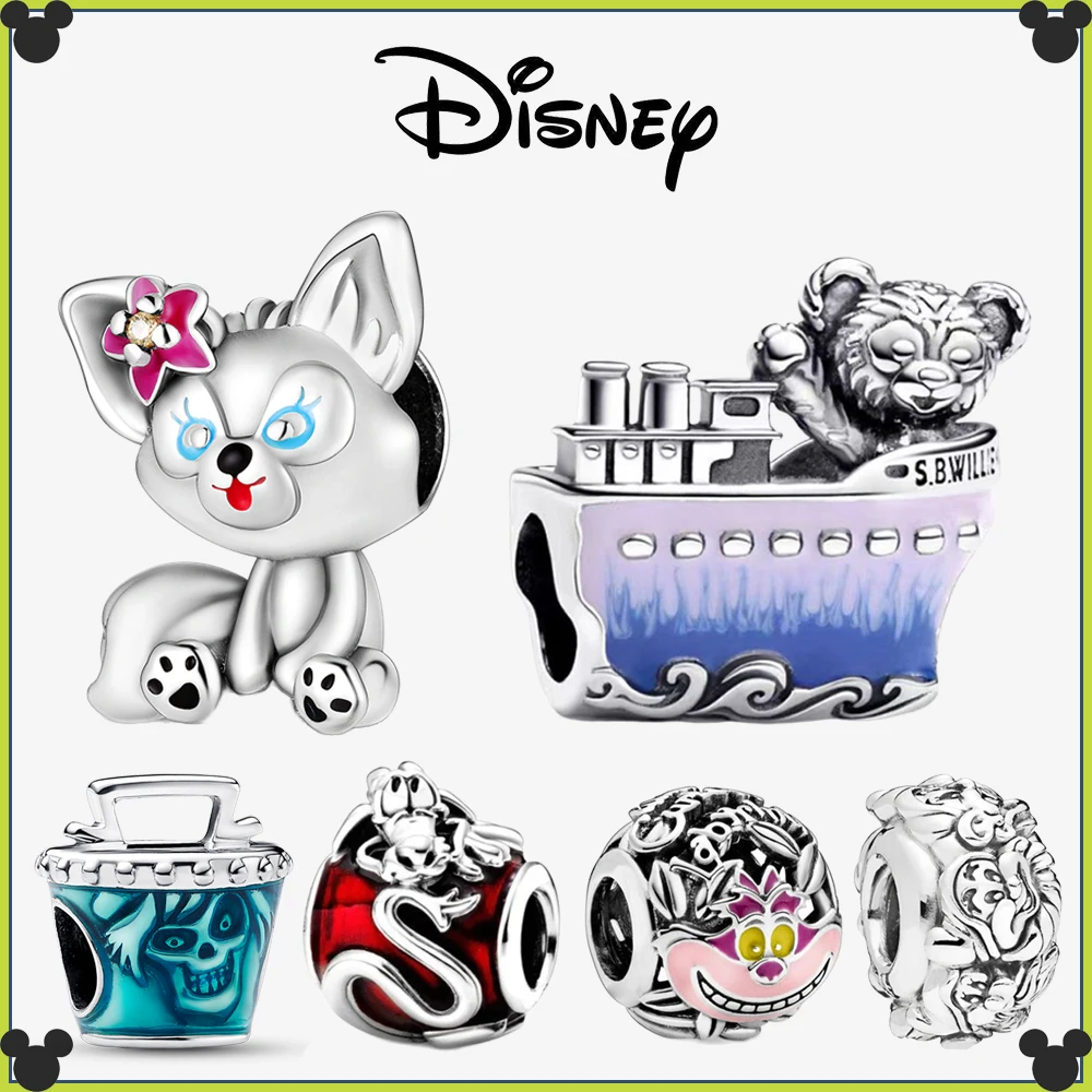 ديزني غرزة 925 فضة حورية البحر سيمبا استرخى سحر صالح الأصلي سوار الخرز مجوهرات DIY هدية عيد الميلاد #4