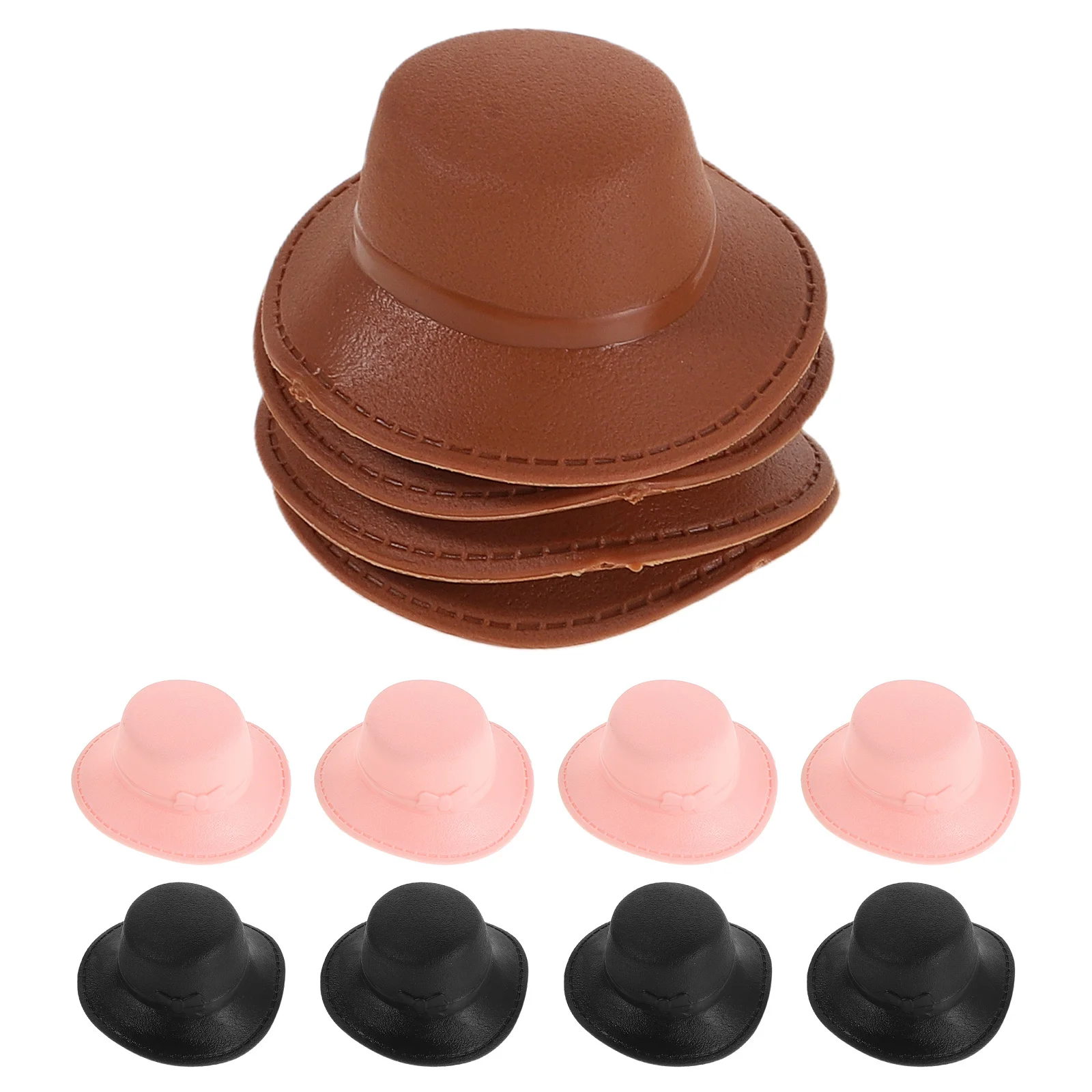 12Pcs Mini Princess Hats Cute Mini Top Hats for Crafts Holiday Bottle Covers Christmas Costume Accessories Festive Decorations