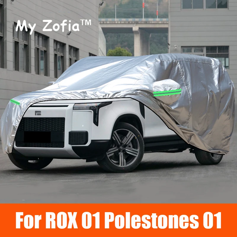 For ROX 01 Polestones 01 2023 2024 2025 Full Car Covers Outdoor Sun Anti UV Rain Snow Dust Protection Oxford Cloth Accessories