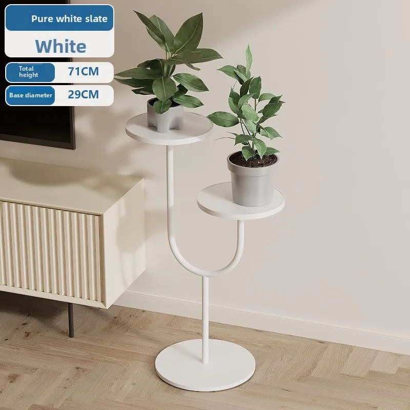 Premium Multi-Tier Iron Plant Shelf Metal Indoor Hanging Planter for Succulents Living Room TV Cabinet Side Floor Stand