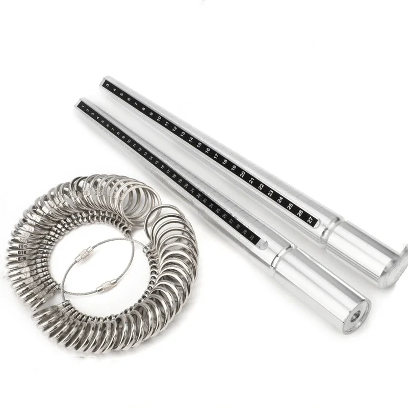 

Adjustable Ring Sizer Gauge Tool JP Korean Size Measuring Stick Portable Finger Ruler for Accurate Jewelry Sizing Men and Women