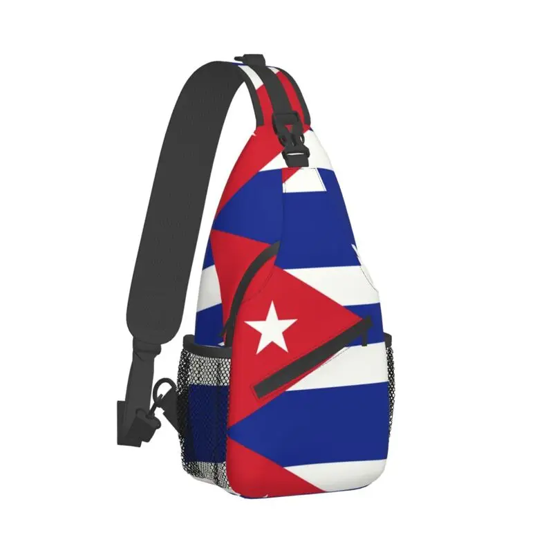 Flag Of Cuba Sling Chest Bag Custom Cuban Patriotic Shoulder Crossbody Backpack for Men Traveling Daypack