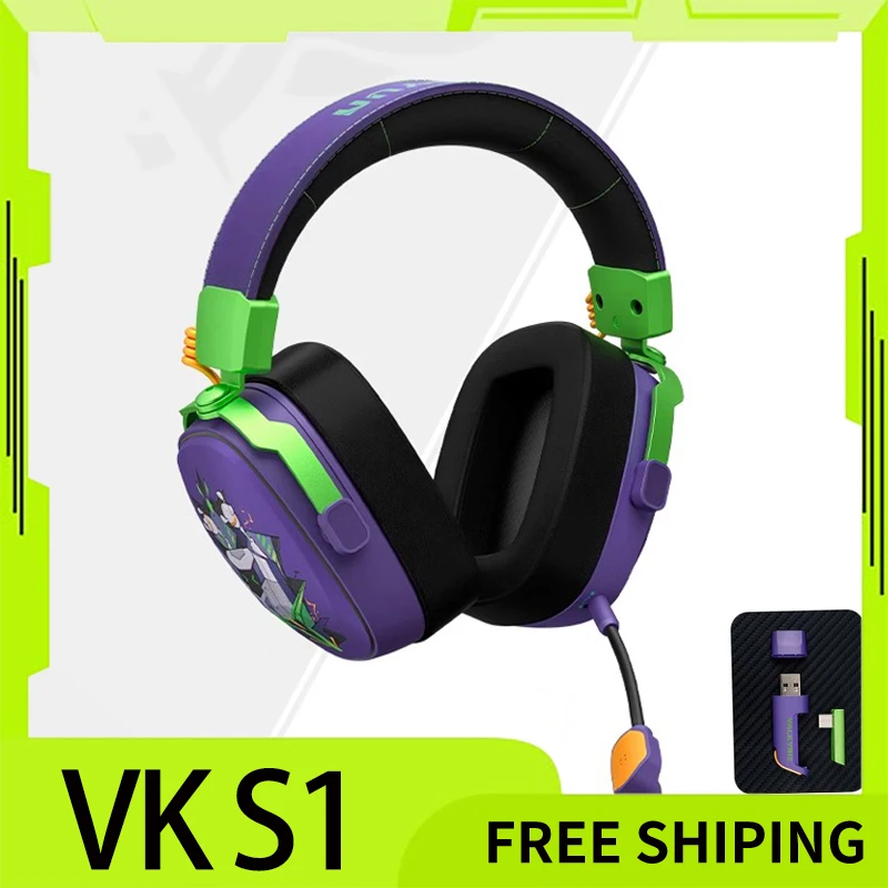 VALKYRIE VK S1 Gaming Headphones 3-Mode Wireless Bluetooth HiFi 50mm Large Dynamic Low Latency Esports Chip Custom Earphones VALKYRIE VK S1 Gaming Headphones 3-Mode Wireless Bluetooth HiFi 50mm Large Dynamic Low Latency Esports Chip Custom Earphones