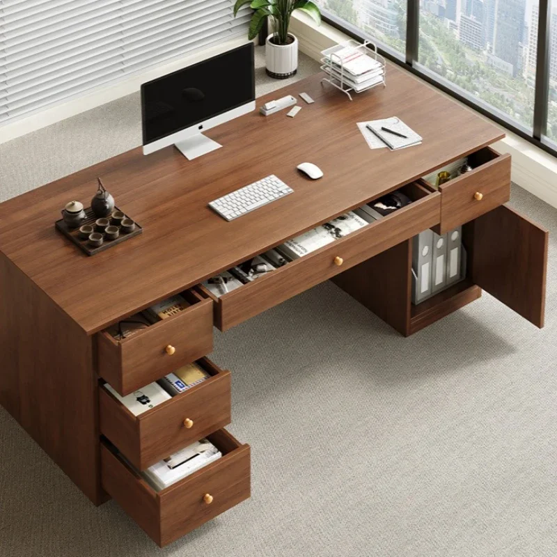Computer desk Desktop with pump Home bedroom Student study writing desk Modern simple workbench Financial desk