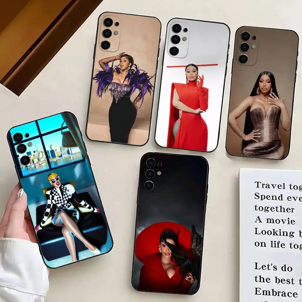 

Singer C-Cardi-B beauty Phone Case For Samsung S25,S24,S21,S22,S23,S30,Ultra,S20,Plus,Fe,Soft Silicone Black Cover