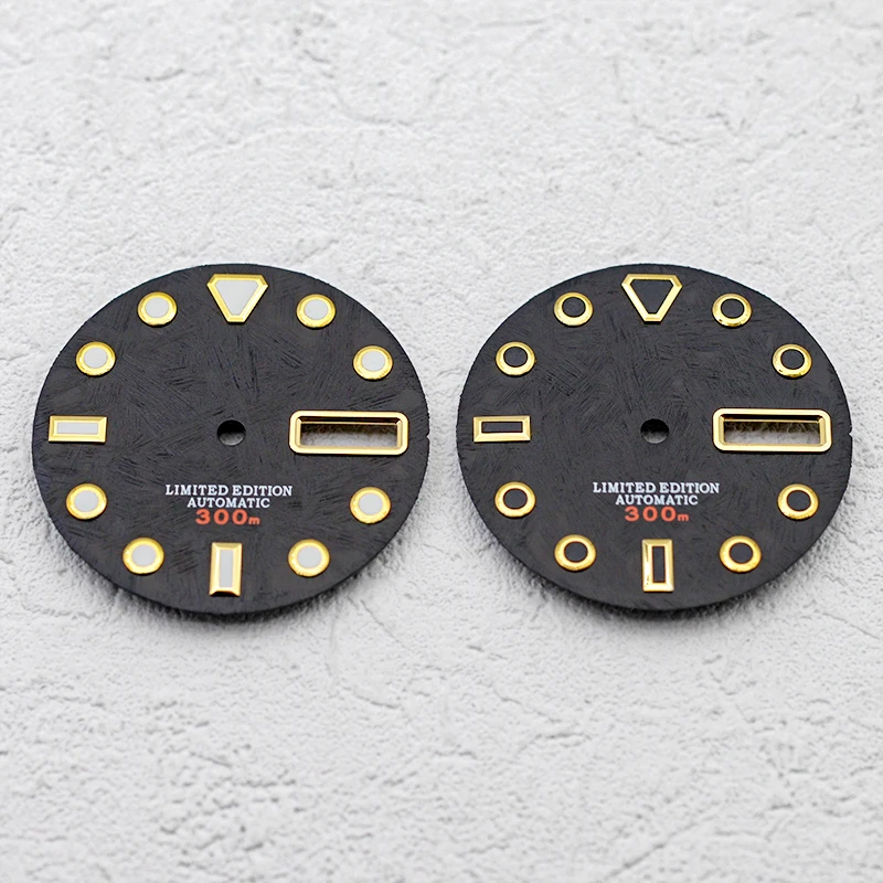28.5 mm dial NH35 dial compatible with NH35 NH36 7S26 4R35 automatic movement Black watch dial with calendar aperture Spare Part