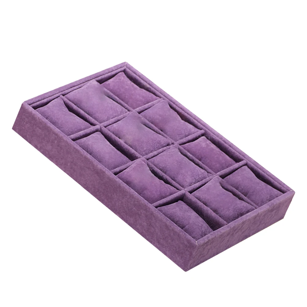 

Multi-Lattice Watch Storage Box Flannelette Lining Detachable Pillows Jewelry Display Business Personal Use Durable