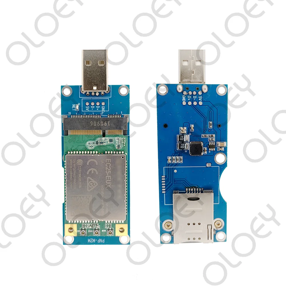 Quectel CAT4 EC200T-EU/EC25EFA/EC25EUXGA/EC25EUGA/EC25ECGA MINIPCIE 4G Module + Minipcie to USB Adapter With SIM Card Slot