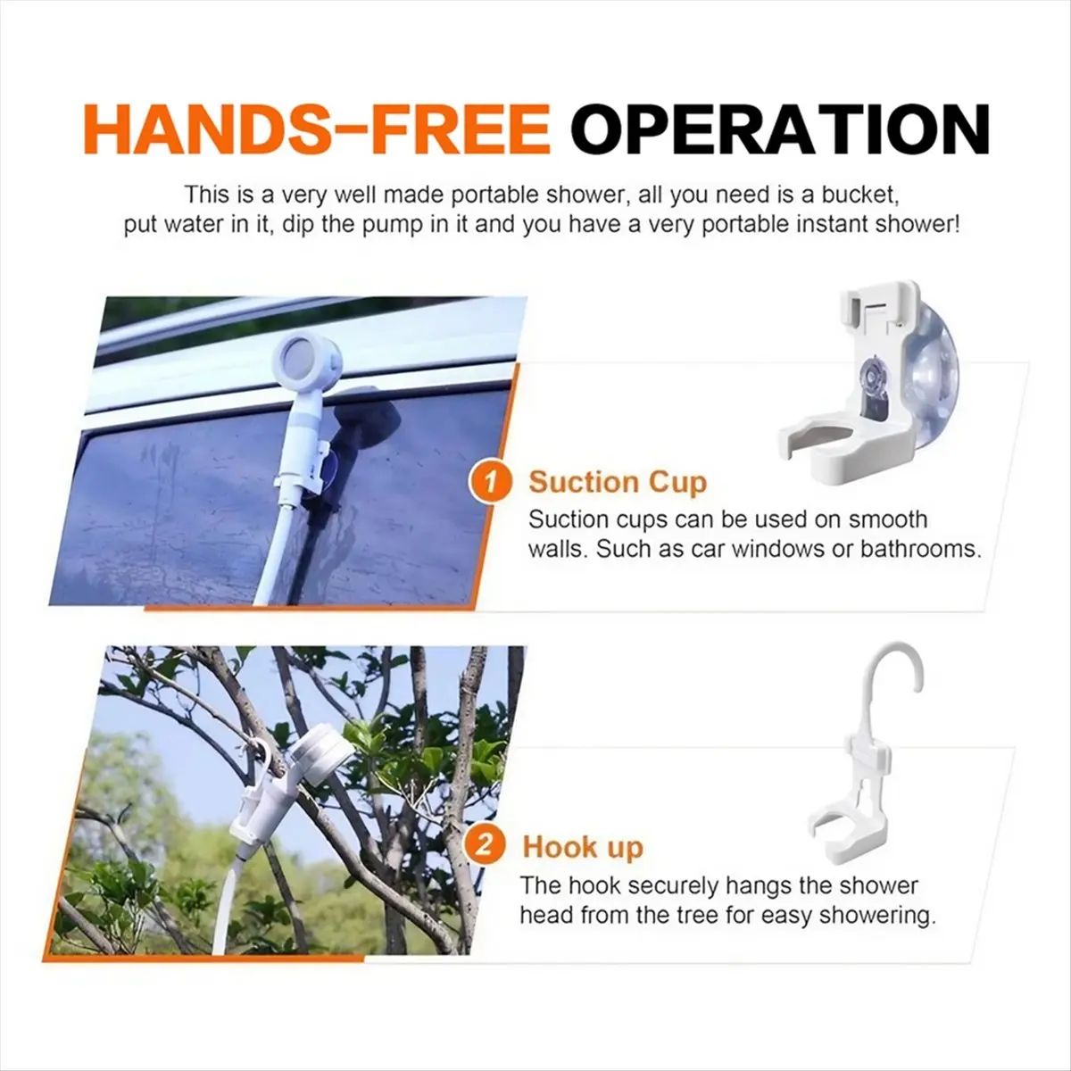 

【frki】 Compact Handheld Rechargeable Outdoor Shower, Gentle Shower Stream for Car Washing, Flower Watering, and Bathing Tools