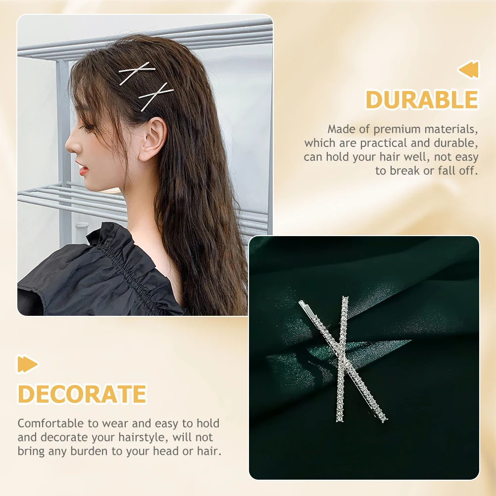

12 Pcs Rhinestone Hair Clips Decorative Bobby Pins Wedding Accessories Girl Barrettes Premium Materials Durable Comfortable