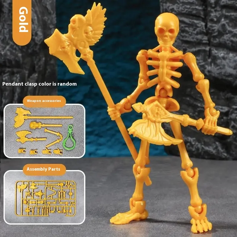 Point de squelette anatomique 3D articulé, modèle d'assemblage à monter soi-même, décor scientifique médical, jouet de construction d'horreur gothique à collectionner