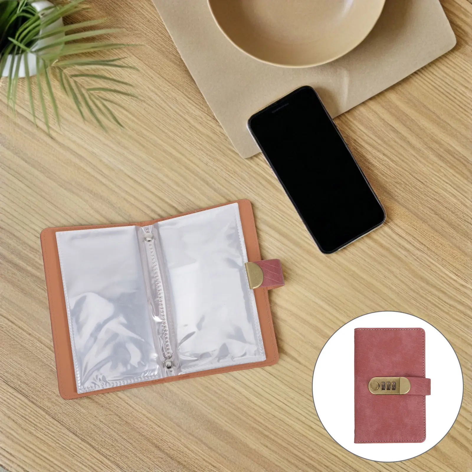 

Книга для челленджа по экономии денег с кодовым замком, органайзер для бюджета из ПУ-кожи для планирования и хранения денег в конвертах