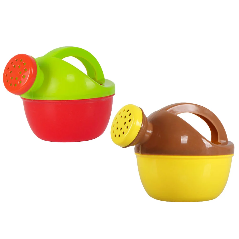 2 Pcs Kids Toys Kettle Watering Cans for Shower Beach Plastic Bathing Parent-child