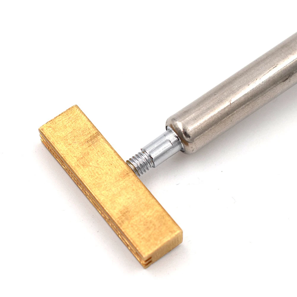Cabezal tipo T de cobre para soldador, Cable de prensado en caliente para reparación de Cable de pantalla LCD, puntas de soldadura de calefacción,