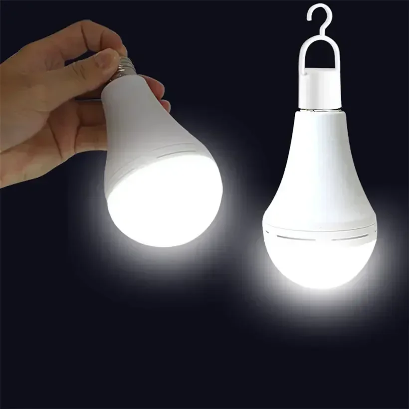 LED Emergency Light Bulb Super Bright Energy-saving E27 Screw Light Bulb Power Outage Automatic Lighting Charging Light Bulb