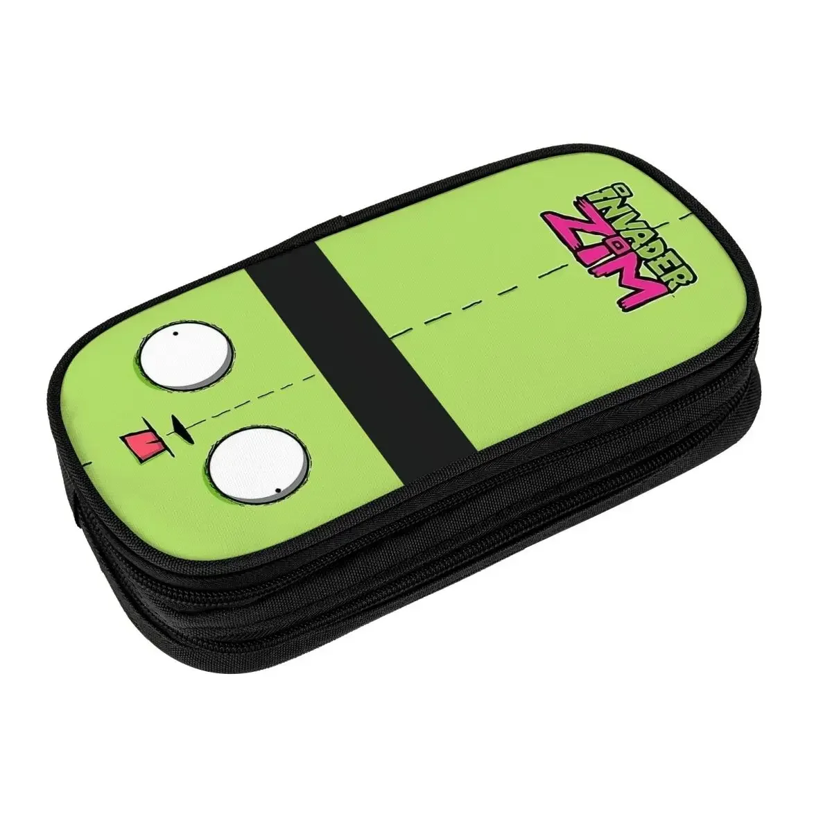 Fun Invader Zim Gir Dib Green Cute  Robot Pencil Cases Pencilcases Pen Holder for Girl Boy Large Bags Students School Gifts