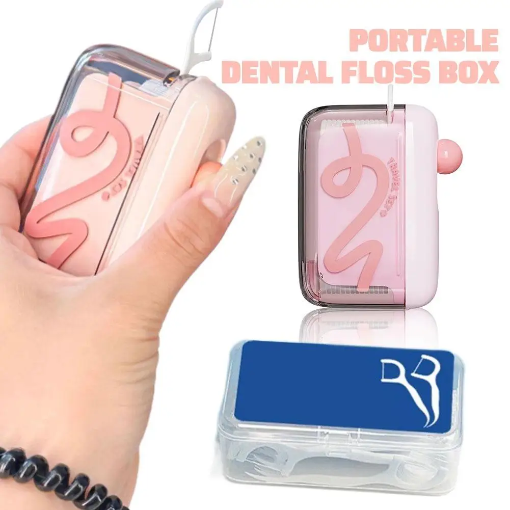 Automatic Pop-up Portable Dental Floss Box - High End Toothpick Thread for Portable Home Use - Ultra Fine Floss Stick